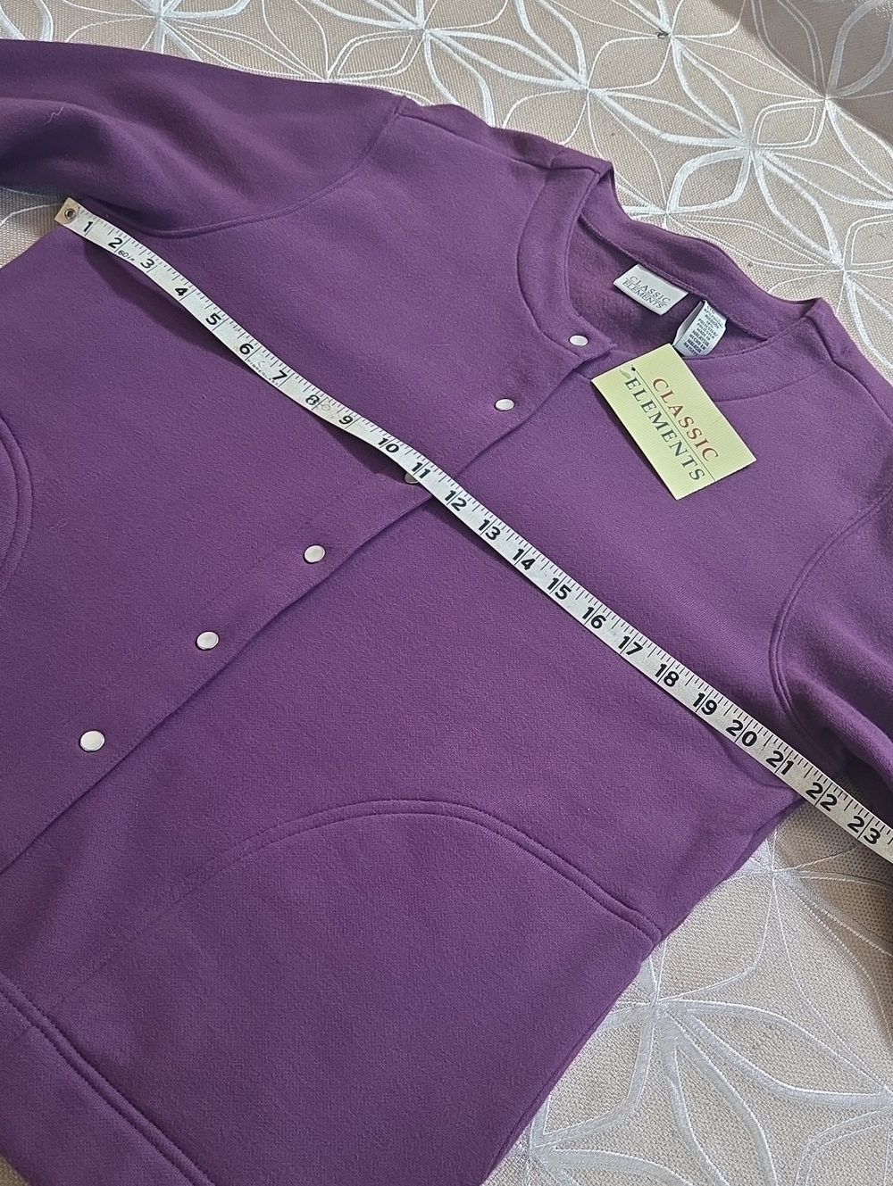 Vintage Sears Classic Elements Plum Cardigan! - Picture 6 of 7